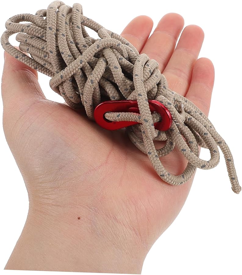 Heavy Duty Reflective Tent Ropes 8pcs with Tensioners Windproof Cord for Camping Tarps Hiking Night Safety - Image 4